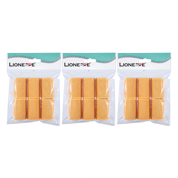 Lionesse Bigudi 1112 Süngerli Turuncu 6lı Paket 3 Adet