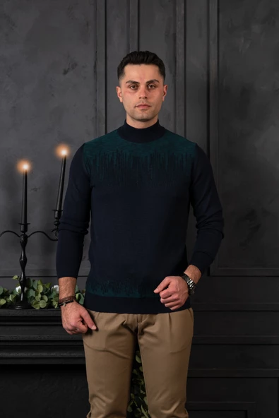 NEHİR BY AHMET ÜLKER REGULAR FİT BALIKÇI YAKA PAMUKLU ERKEK TRİKO KAZAK - 7