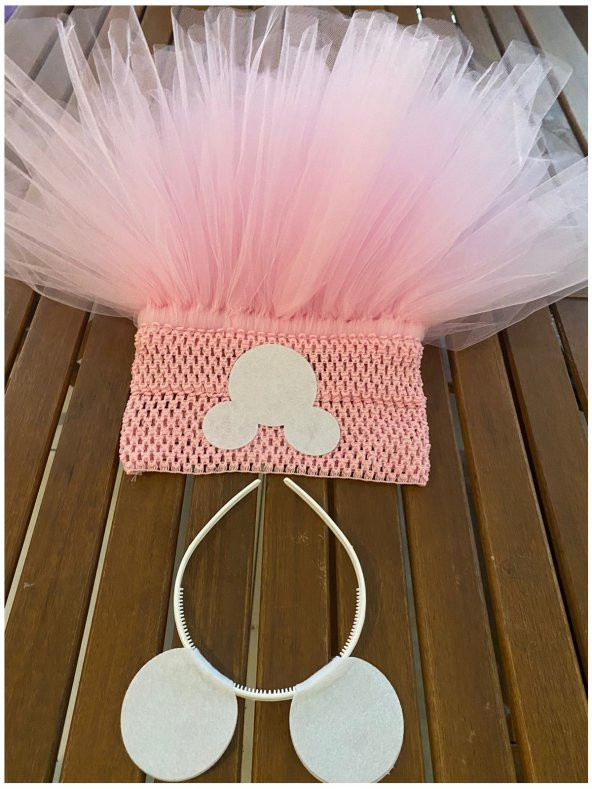1-2 YAŞ KIZ BEBEK ELBİSE,MİNNİE MOUSE TÜTÜ ELBİSE 1 YAŞ PEMBE TÜTÜ ELBİSE - 2