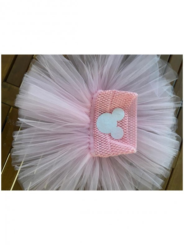 1-2 YAŞ KIZ BEBEK ELBİSE,MİNNİE MOUSE TÜTÜ ELBİSE 1 YAŞ PEMBE TÜTÜ ELBİSE - 4