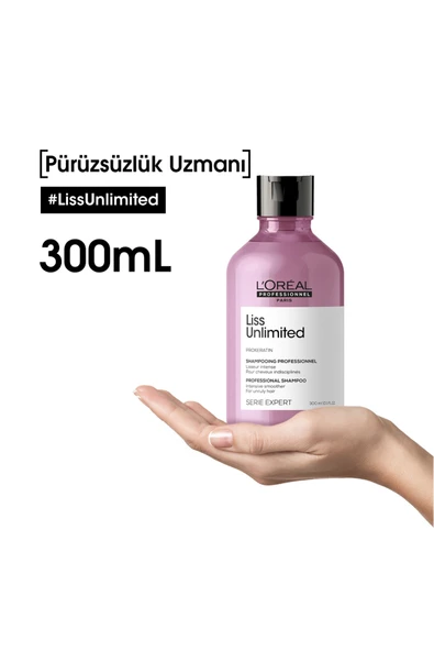 Loreal Professionnel Serie Expert Liss Unlimited Elektriklenme Karşıtı ve Yumuşaklık Veren Şampuan 300 ml - 7