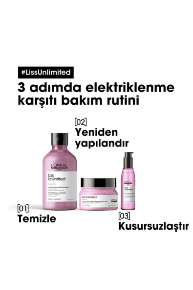 Loreal Professionnel Serie Expert Liss Unlimited Elektriklenme Karşıtı ve Yumuşaklık Veren Şampuan 300 ml - 6