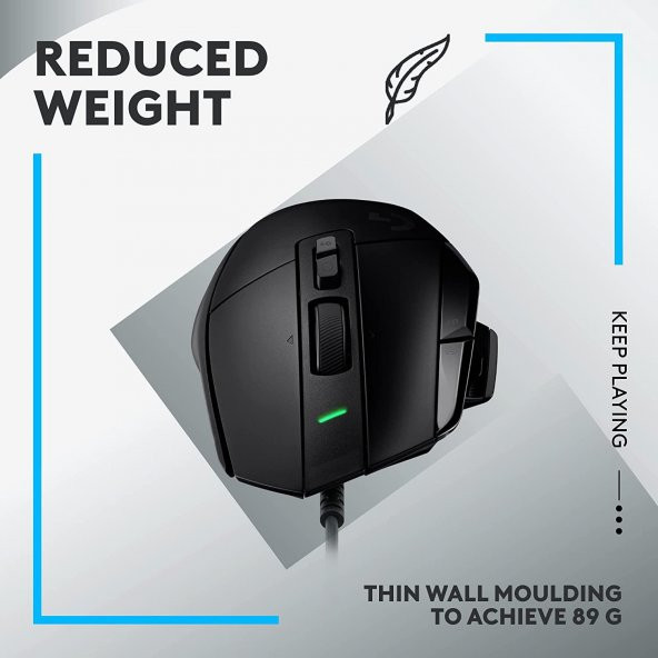 Logitech G502 X Kablolu Hero 25K Sensörlü Rgb Aydınlatmalı Oyuncu Mouse - Siyah - 2
