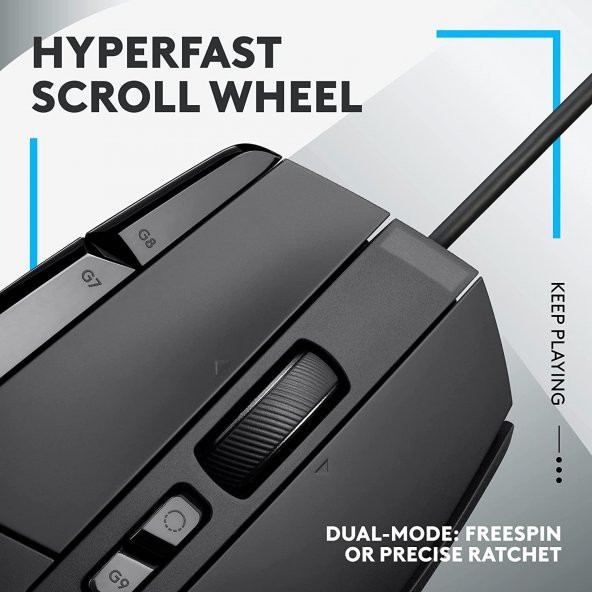 Logitech G502 X Kablolu Hero 25K Sensörlü Rgb Aydınlatmalı Oyuncu Mouse - Siyah - 4