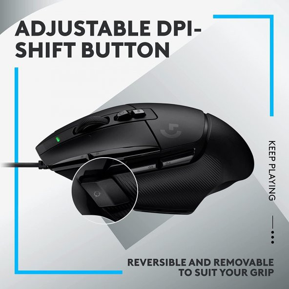 Logitech G502 X Kablolu Hero 25K Sensörlü Rgb Aydınlatmalı Oyuncu Mouse - Siyah - 7