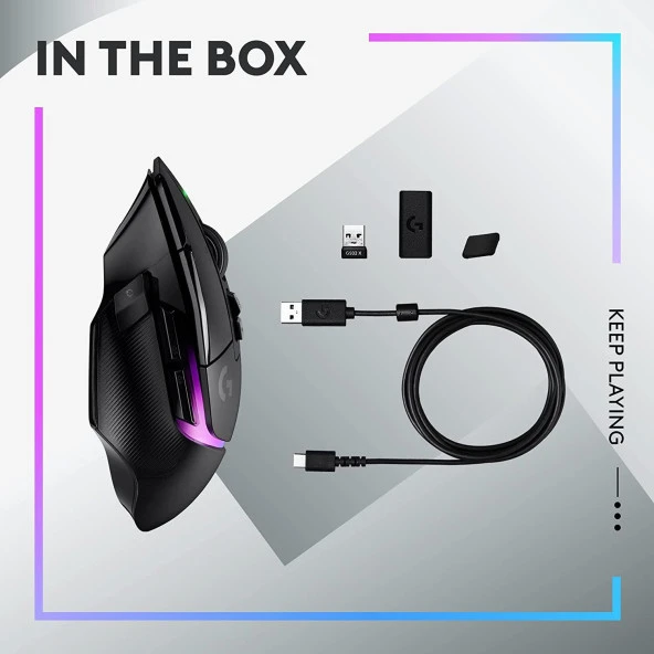 Logitech G G502 X Plus Kablosuz Hero 25K Sensörlü Rgb Aydınlatmalı Oyuncu Mouse - Siyah - 3