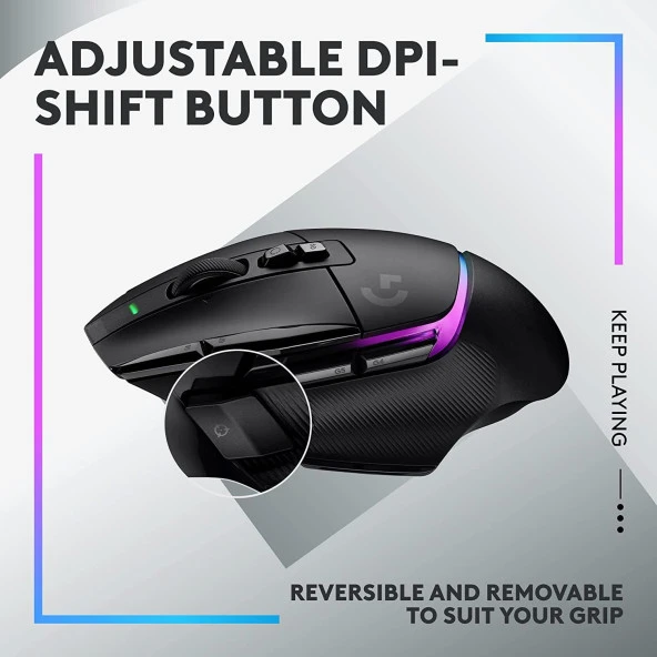 Logitech G G502 X Plus Kablosuz Hero 25K Sensörlü Rgb Aydınlatmalı Oyuncu Mouse - Siyah - 5
