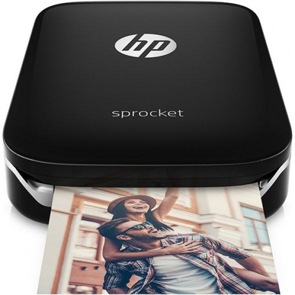 HP Sprocket Siyah Fotoğraf Yazıcı Z3Z92A Kutusu Açılmış Ürün - Resim 3