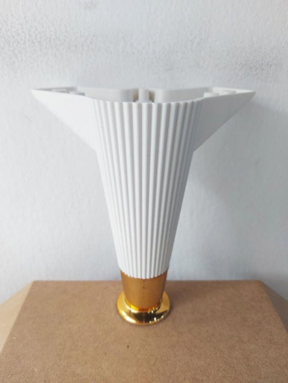 Mobilya Ayağı Çizgili Model 15cm Altın - 2