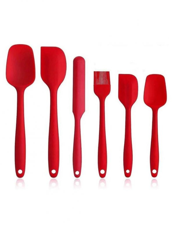 Valletta VLT1018 Drongo 6 lı Spatula Set Kırmızı
