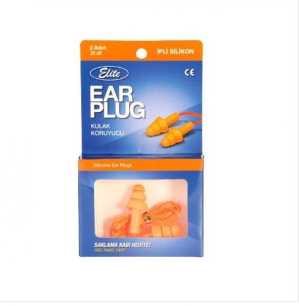 Elite Ear Plug İpli Silikon Kulak Tıkacı 8693086100034