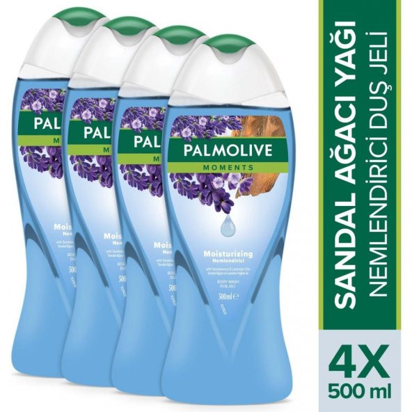 Palmolive Moments Duş Jeli Nemlendirici Sandal Ağacı 500 ml x 4 Adet