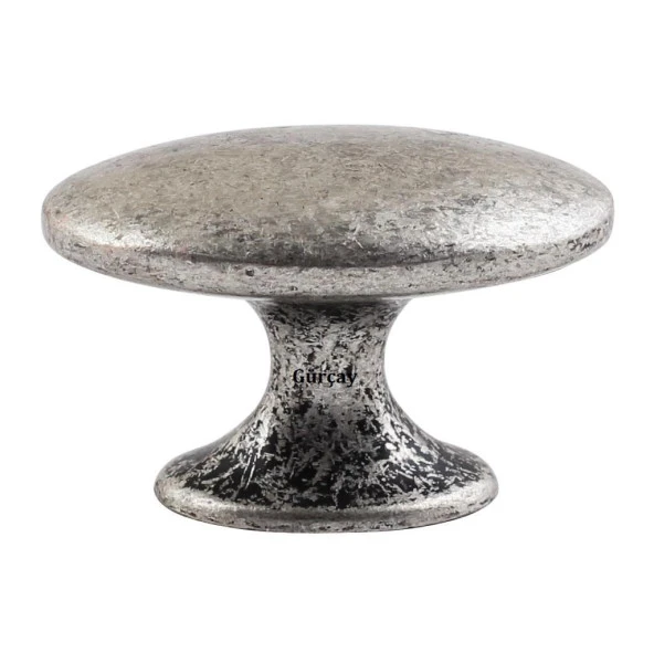 Luxury Arya Düğme Kulp Antik Gümüş - Resim 2