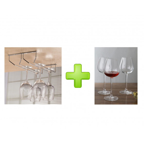 CAM KADEH 3 LÜ SET (AYAKLI SU BARDAK ) VE 1 ADET BARDAK KURUTUCU SET - 3