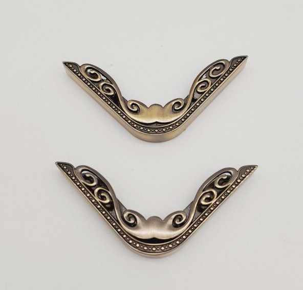 Angel Çanta Aksesuar 2Li Antik Renk Köşe Aparatı Süslü Model