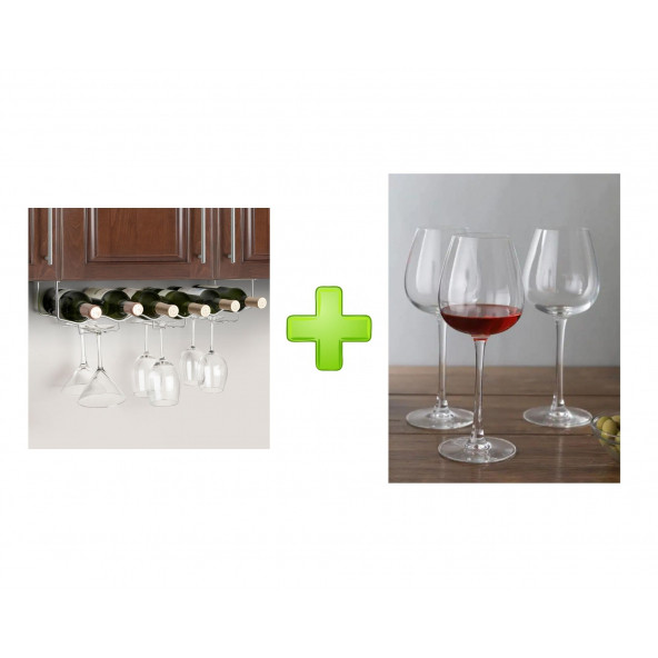 CAM KADEH 3 LÜ SET (AYAKLI SU BARDAK ) VE 1 ADET ŞARAPLIK VE BARDAK KURUTUCU SET