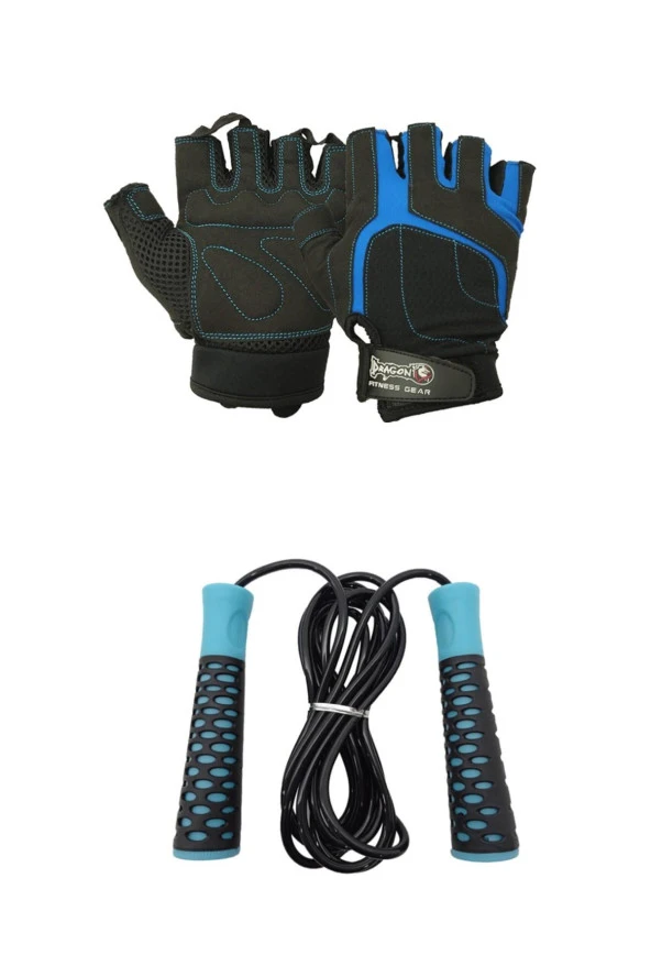 Dragon W8065 Fitness Eldiveni ve Atlama İpi İkili Set M Beden