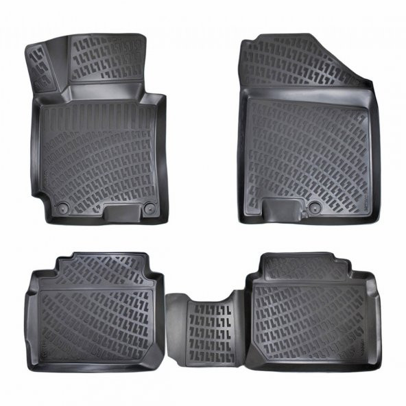 Toyota Verso 2003-2009 3D Havuzlu Siyah Paspas Seti - 2