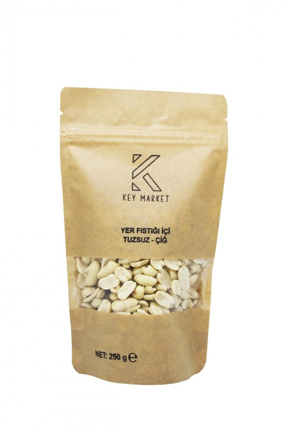 Key Market Soyulmuş Tuzsuz Doğal Az Kavrulmuş Yer Fıstığı 250 G
