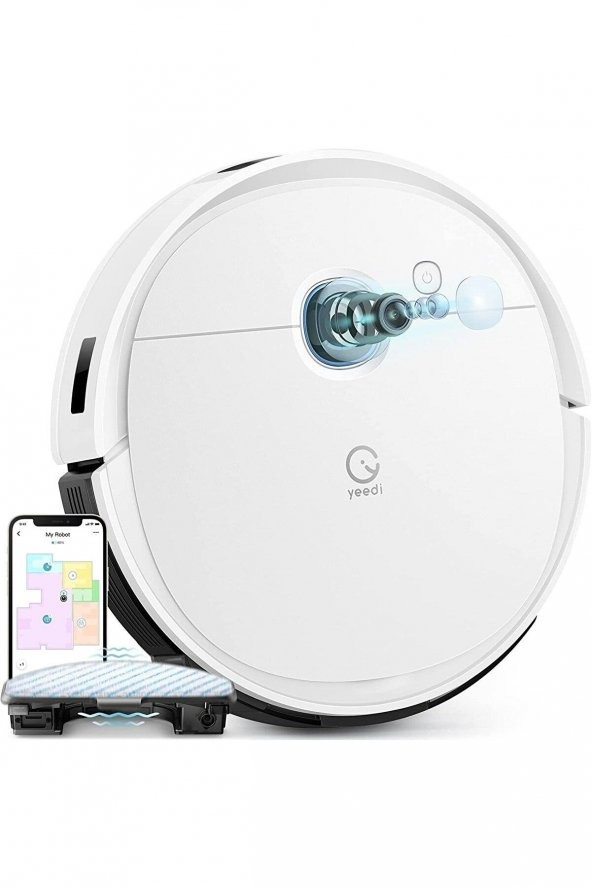 Yeedi Vac 2 Pro - Beyaz Renk Akıllı Robot Süpürge ve Paspas (Resmi Distribütör Garantili)