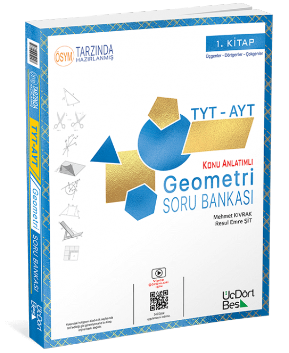 Üçdörtbeş Yayınları Tyt-Ayt Geometri Soru Bankası (1. Kitap)