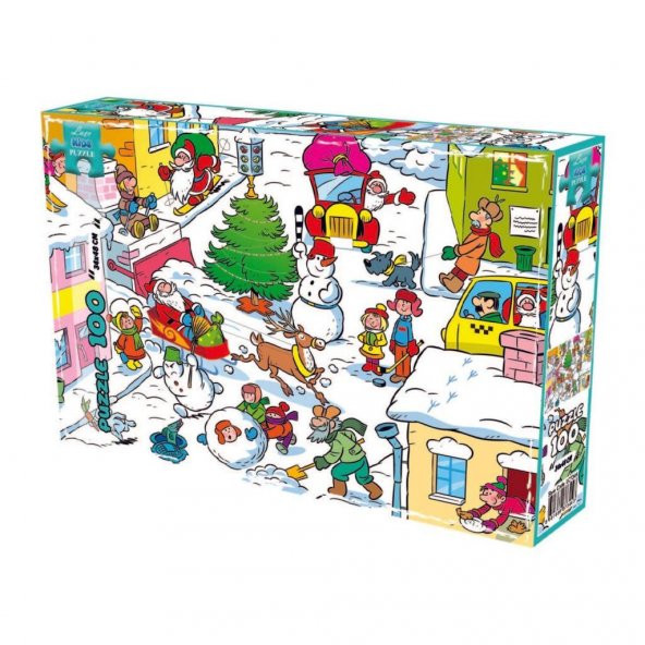 Laço Kids Puzzle Kar Eğlencesi 100 Parça Yapboz LC7344