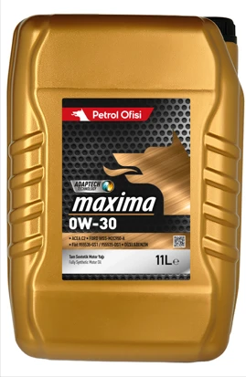 Petrol Ofisi Maxima  0W30 Motor Yağ 11 Litre ürün görseli 1