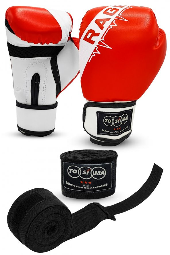 Tosima Boks Seti Boks Eldiveni ve Boks Bandajı Seti Kick Boks Seti Muay Thai Seti