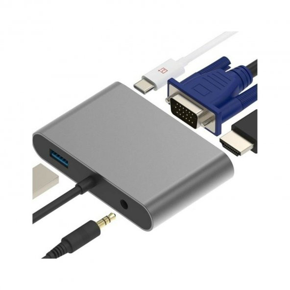 Concord BYL-2002 Usb-C To Hdtv VGA & Audio & USB & Pd Çevirici