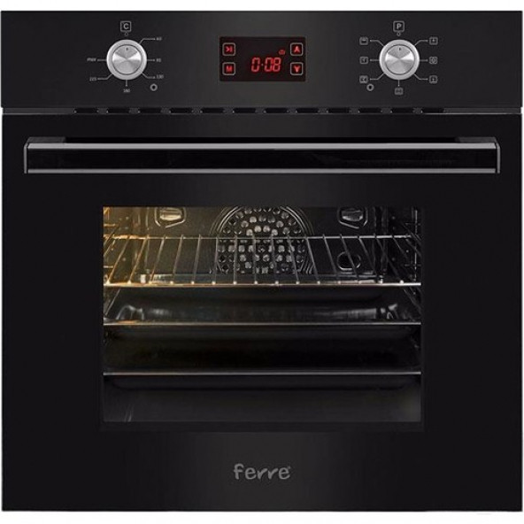 Ferre Lüks Serisi - 8+1 Fonksiyon Turbo Digital Emaye Izgara Siyah Set ( S 2140 + 8002 + D016) - 3