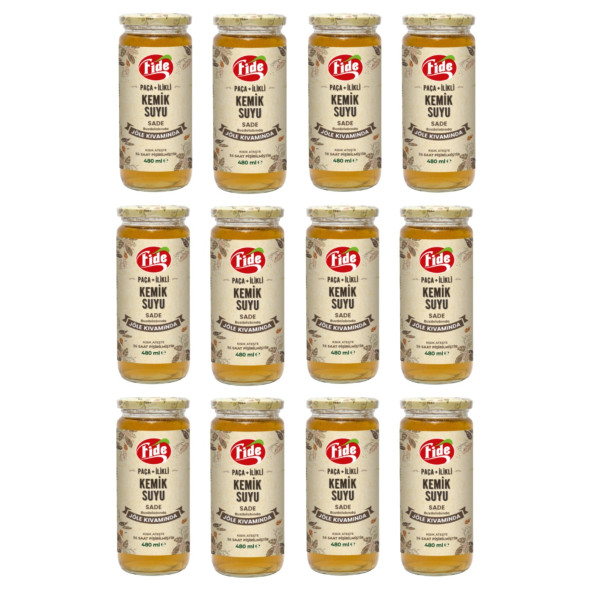 Fide Paça + İlikli Kemik Suyu Jöle Kıvamında Sade 12 X 480 ML