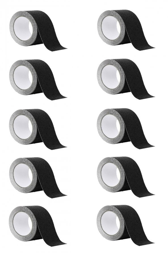 KKDAVM 10 Adet Yapışkanlı Merdiven Kaydırmaz Bandı - Kaymaz Bant 5 Cm Genişlik 25 M Uzunluk ürün görseli