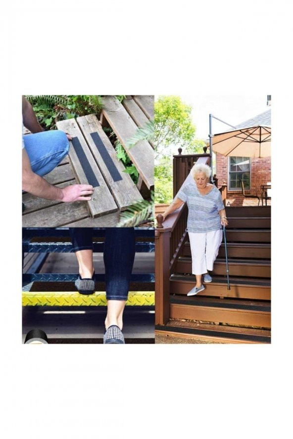 KKDAVM 10 Adet Yapışkanlı Merdiven Kaydırmaz Bandı - Kaymaz Bant 5 Cm Genişlik 25 M Uzunluk - Resim 3