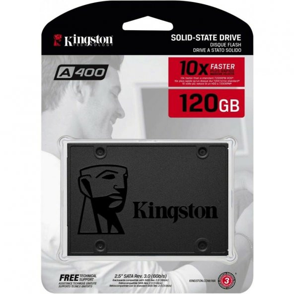 Kingston A400 SSDNow 120GB 500MB-320MB/s Sata3 2.5'' SSD