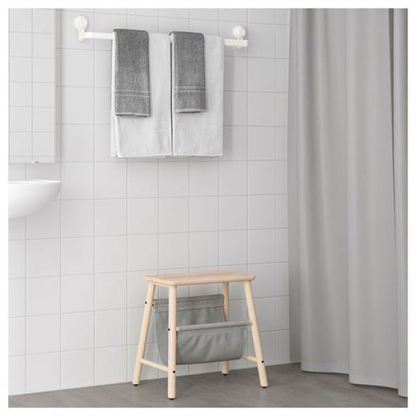 Vantuzlu Banyo Askılık MeridyenDukkan Beyaz Renk Havlu Askılığı - 4