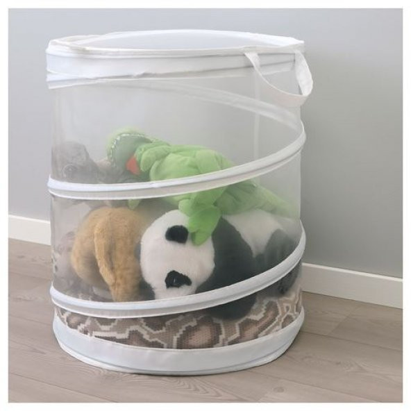 Çamaşır Sepeti, Beyaz 79 Litre MeridyenDukkan 50 cm, 9 kg Pratik Çamaşır Sepeti - 2