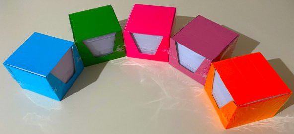 Küp Not 10 Paket Küp Blok Not Kağıdı 1 Hamur 8x8 cm - 7