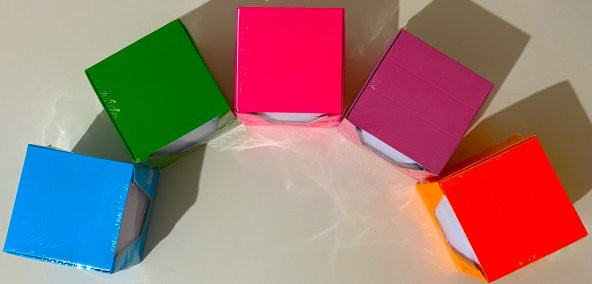 Küp Not 10 Paket Küp Blok Not Kağıdı 1 Hamur 8x8 cm - 8