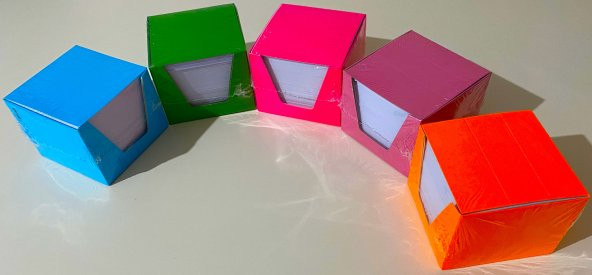 Küp Not 10 Paket Küp Blok Not Kağıdı 1 Hamur 8x8 cm - 9