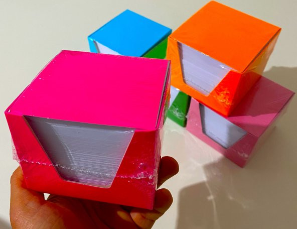 Küp Not 10 Paket Küp Blok Not Kağıdı 1 Hamur 8x8 cm - 10