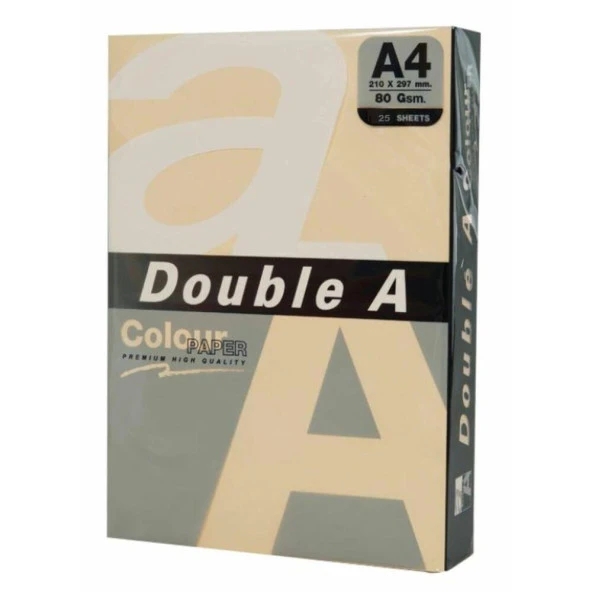 Double A Renkli Kağıt 25 Li A4 80 Gram Altın (25 Yaprak)