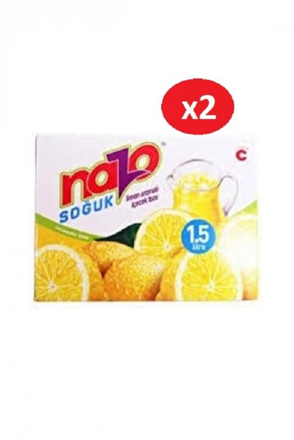 Nazo Limon Aromalı Toz içecek 9 gr 24 Adet x 2