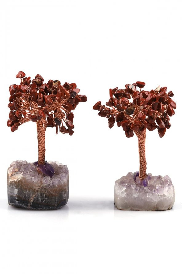 Ametist - Akik Doğal Taş Tel Sarmalı Tasarım Ağaç - 2