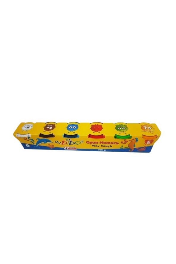 Oyun Hamuru 6 Lı Su Bazlı Ana Renkler 240 Gr My-Dido 6 Renk Oyun Hamuru Seti 6 Lı 1 Paket - 3