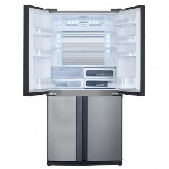Sharp SJ-EX820F2-SL 4 Kapılı Gardırop Tipi NoFrost Buzdolabı 605 Lt. - 7