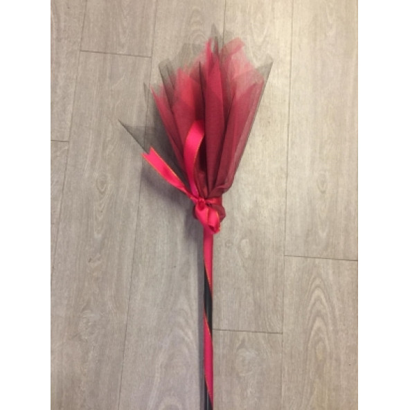 Halloween Cadılar Bayramı Pembe Cadı Süpürgesi - 3