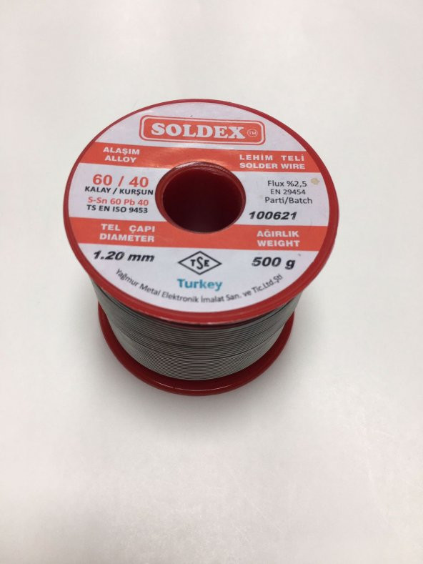 Soldex Soldex 60-40 Lehim Teli 500 Gr 1.2 Mm - Sn:60 / Pb:40