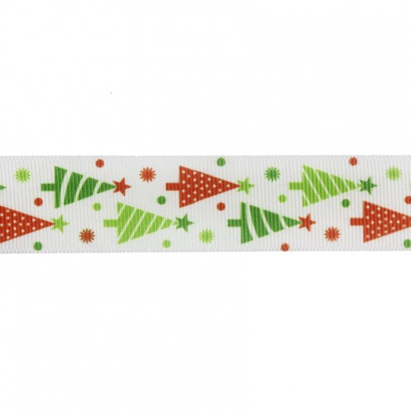 2,5cm x 5metre Grogren Yılbaşı Kurdela Çam Ağacı No: 5 - 2
