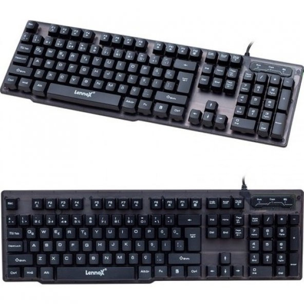 LENNOX LX-T302 GAMING OYUNCU RGB IŞIKLI MEKANİK HİSLİ KLAVYE+ MOUSE FARE SET - 3
