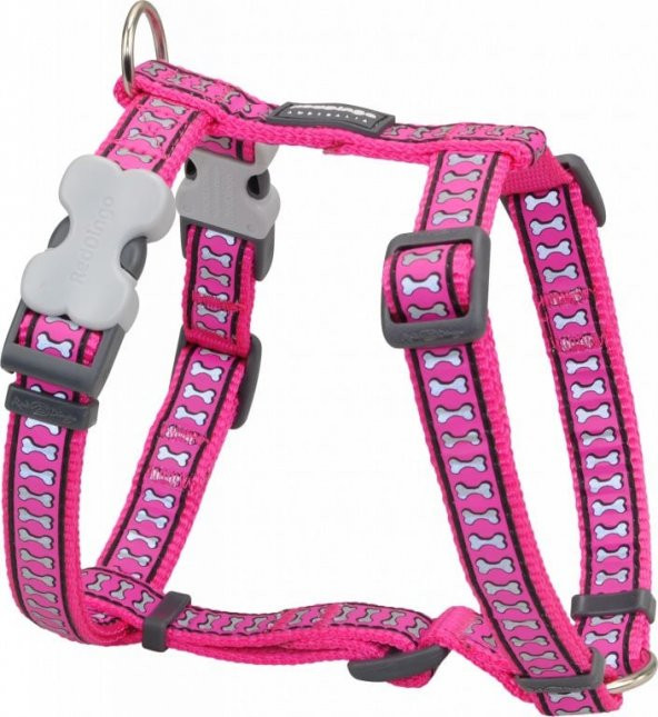 REDDİNGO REFLEKTÖRLÜ KEMİK DESENLİ PEMBE GÖĞÜS TASMASI S /15MM - 3
